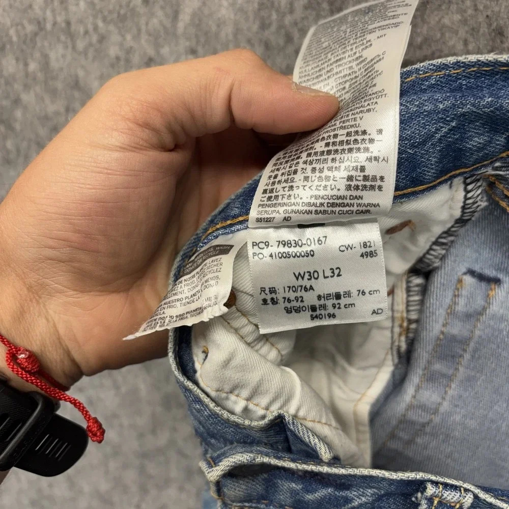 Levi's Premium 501 '93 Jeans Men's 30 x 32 Blue Light Wash Button Fly Straight